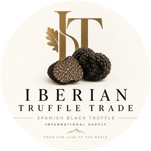 Emblema de Iberian Truffle Trade con trufas y montaña